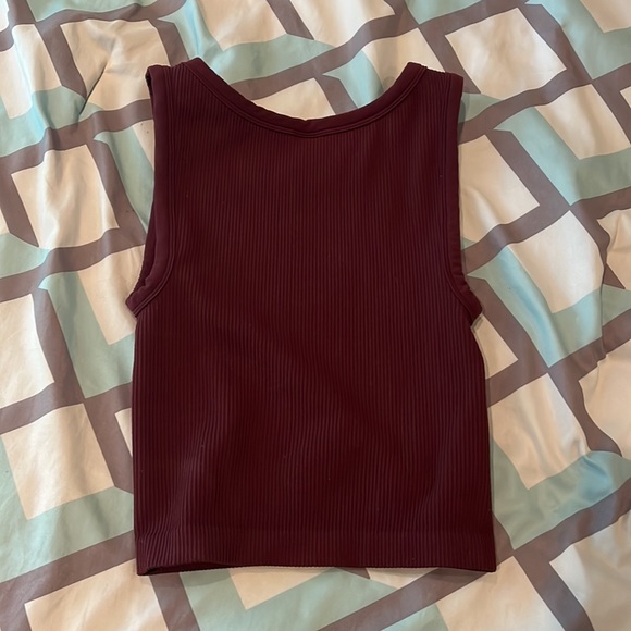Sunday best/ Atitzia ribbed tank top. Size XS. Colour - Burgundy. - Picture 2 of 3